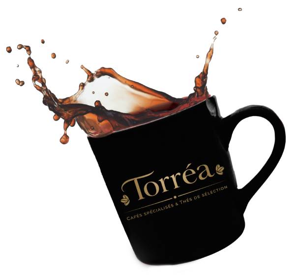 Torrea Cafe Logo on a cup of coffee